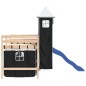vidaXL Kinderhochbett mit Turm Weiß & Schwarz 90x190 cm Kiefernholz vidaXL Kinderhochbett mit Turm Weiß & Schwarz 90x190 cm Kiefernholz