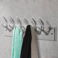 vidaXL Garderobenleisten 2 Stk. Silbern Aluminium 