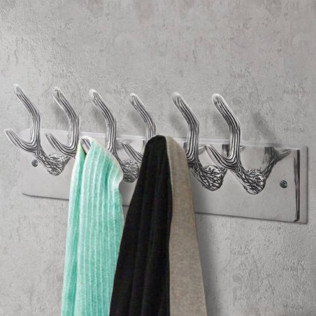 vidaXL Garderobenleisten 2 Stk. Silbern Aluminium 