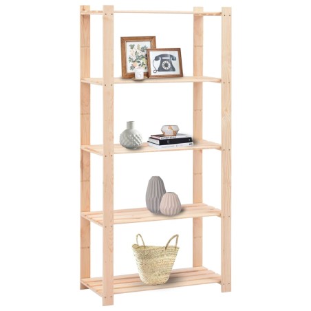  vidaXL Lagerregale 5 Böden 2 Stk. 80×38×170cm Kiefer Massivholz 250kg