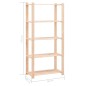 vidaXL Lagerregale 5 Böden 2 Stk. 80×38×170cm Kiefer Massivholz 250kg vidaXL Lagerregale 5 Böden 2 Stk. 80×38×170cm Kiefer Massivholz 250kg