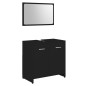 vidaXL 4-tlg. Badmöbel-Set Schwarz Holzwerkstoff vidaXL 4-tlg. Badmöbel-Set Schwarz Holzwerkstoff