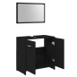 vidaXL 4-tlg. Badmöbel-Set Schwarz Holzwerkstoff vidaXL 4-tlg. Badmöbel-Set Schwarz Holzwerkstoff