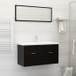 vidaXL Badmöbel-Set Schwarz Holzwerkstoff vidaXL Badmöbel-Set Schwarz Holzwerkstoff