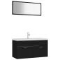 vidaXL Badmöbel-Set Schwarz Holzwerkstoff vidaXL Badmöbel-Set Schwarz Holzwerkstoff