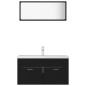 vidaXL Badmöbel-Set Schwarz Holzwerkstoff vidaXL Badmöbel-Set Schwarz Holzwerkstoff