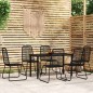 vidaXL 7-tlg. Garten-Essgruppe Schwarz vidaXL 7-tlg. Garten-Essgruppe Schwarz