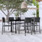 vidaXL 7-tlg. Garten-Essgruppe Schwarz vidaXL 7-tlg. Garten-Essgruppe Schwarz
