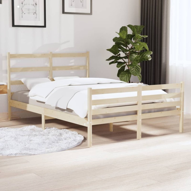 vidaXL Massivholzbett Kiefer 140x190 cm vidaXL Massivholzbett Kiefer 140x190 cm