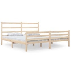 vidaXL Massivholzbett Kiefer 140x190 cm