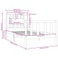vidaXL Massivholzbett Weiß 90x190 cm vidaXL Massivholzbett Weiß 90x190 cm