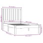 vidaXL Massivholzbett Kiefer 90x190 cm vidaXL Massivholzbett Kiefer 90x190 cm