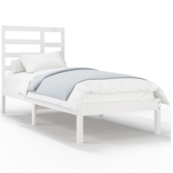 vidaXL Massivholzbett Weiß 75x190 cm