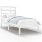 vidaXL Massivholzbett Weiß 90x190 cm vidaXL Massivholzbett Weiß 90x190 cm