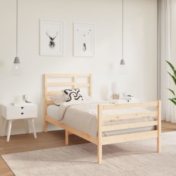 vidaXL Massivholzbett 90x190 cm