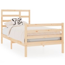vidaXL Massivholzbett 90x190 cm