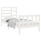 vidaXL Massivholzbett Weiß 75x190 cm vidaXL Massivholzbett Weiß 75x190 cm