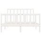 vidaXL Massivholzbett Weiß 150x200 cm vidaXL Massivholzbett Weiß 150x200 cm