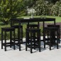 vidaXL 7-tlg. Gartenbar-Set Schwarz Massivholz Kiefer vidaXL 7-tlg. Gartenbar-Set Schwarz Massivholz Kiefer