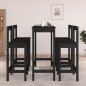 vidaXL 5-tlg. Bar-Set Schwarz Massivholz Kiefer vidaXL 5-tlg. Bar-Set Schwarz Massivholz Kiefer
