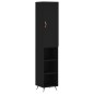 Highboard Schwarz 34,5x34x180 cm Holzwerkstoff Highboard Schwarz 34,5x34x180 cm Holzwerkstoff