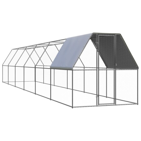 vidaXL Outdoor-Hühnerkäfig 2x12x2 m Verzinkter Stahl 