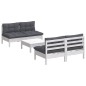 vidaXL 5-tlg. Garten-Lounge-Set mit Anthrazit Kissen Kiefernholz vidaXL 5-tlg. Garten-Lounge-Set mit Anthrazit Kissen Kiefernholz