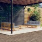 vidaXL 7-tlg. Garten-Lounge-Set mit Grauen Kissen Kiefernholz vidaXL 7-tlg. Garten-Lounge-Set mit Grauen Kissen Kiefernholz