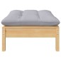 vidaXL 5-tlg. Garten-Lounge-Set mit Grauen Kissen Kiefer Massivholz vidaXL 5-tlg. Garten-Lounge-Set mit Grauen Kissen Kiefer Massivholz
