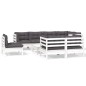 vidaXL 9-tlg. Garten-Lounge-Set mit Kissen Weiß Kiefer Massivholz vidaXL 9-tlg. Garten-Lounge-Set mit Kissen Weiß Kiefer Massivholz