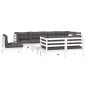vidaXL 9-tlg. Garten-Lounge-Set mit Kissen Weiß Kiefer Massivholz vidaXL 9-tlg. Garten-Lounge-Set mit Kissen Weiß Kiefer Massivholz