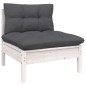 vidaXL 13-tlg. Garten-Lounge-Set mit Kissen Weiß Massivholz Kiefer vidaXL 13-tlg. Garten-Lounge-Set mit Kissen Weiß Massivholz Kiefer