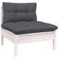 vidaXL 10-tlg. Garten-Lounge-Set mit Kissen Weiß Kiefernholz vidaXL 10-tlg. Garten-Lounge-Set mit Kissen Weiß Kiefernholz
