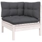 vidaXL 10-tlg. Garten-Lounge-Set mit Kissen Weiß Kiefernholz vidaXL 10-tlg. Garten-Lounge-Set mit Kissen Weiß Kiefernholz