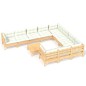 vidaXL 11-tlg. Garten-Lounge-Set mit Creme Kissen Kiefernholz vidaXL 11-tlg. Garten-Lounge-Set mit Creme Kissen Kiefernholz