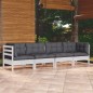 vidaXL 4-tlg. Garten-Lounge-Set mit Kissen Kiefer Massivholz vidaXL 4-tlg. Garten-Lounge-Set mit Kissen Kiefer Massivholz