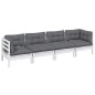 vidaXL 4-tlg. Garten-Lounge-Set mit Kissen Kiefer Massivholz vidaXL 4-tlg. Garten-Lounge-Set mit Kissen Kiefer Massivholz