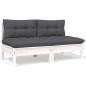 vidaXL 4-tlg. Garten-Lounge-Set mit Kissen Kiefer Massivholz vidaXL 4-tlg. Garten-Lounge-Set mit Kissen Kiefer Massivholz