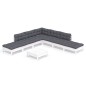 vidaXL 8-tlg. Garten-Lounge-Set mit Kissen Weiß Kiefernholz vidaXL 8-tlg. Garten-Lounge-Set mit Kissen Weiß Kiefernholz