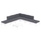 vidaXL 8-tlg. Garten-Lounge-Set mit Kissen Weiß Kiefernholz vidaXL 8-tlg. Garten-Lounge-Set mit Kissen Weiß Kiefernholz