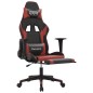 vidaXL Gaming-Stuhl mit Massage & Fußstütze Schwarz Weinrot Kunstleder vidaXL Gaming-Stuhl mit Massage & Fußstütze Schwarz Weinrot Kunstleder