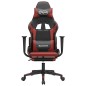 vidaXL Gaming-Stuhl mit Massage & Fußstütze Schwarz Weinrot Kunstleder vidaXL Gaming-Stuhl mit Massage & Fußstütze Schwarz Weinrot Kunstleder