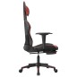 vidaXL Gaming-Stuhl mit Massage & Fußstütze Schwarz Weinrot Kunstleder vidaXL Gaming-Stuhl mit Massage & Fußstütze Schwarz Weinrot Kunstleder