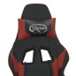 vidaXL Gaming-Stuhl mit Massage & Fußstütze Schwarz Weinrot Kunstleder vidaXL Gaming-Stuhl mit Massage & Fußstütze Schwarz Weinrot Kunstleder