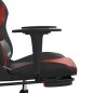 vidaXL Gaming-Stuhl mit Massage & Fußstütze Schwarz Weinrot Kunstleder vidaXL Gaming-Stuhl mit Massage & Fußstütze Schwarz Weinrot Kunstleder