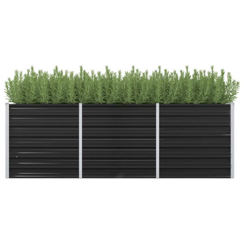 vidaXL Garten-Hochbeet Anthrazit 240 x 80 x 77 cm Verzinkter Stahl vidaXL Garten-Hochbeet Anthrazit 240 x 80 x 77 cm Verzinkter Stahl