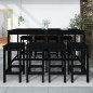 vidaXL 9-tlg. Gartenbar-Set Schwarz Massivholz Kiefer vidaXL 9-tlg. Gartenbar-Set Schwarz Massivholz Kiefer