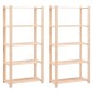 vidaXL Regale 5 Böden 2 Stk. 80×38×170 cm Kiefer Massivholz 250 kg vidaXL Regale 5 Böden 2 Stk. 80×38×170 cm Kiefer Massivholz 250 kg
