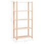 vidaXL Regale 5 Böden 2 Stk. 80×38×170 cm Kiefer Massivholz 250 kg vidaXL Regale 5 Böden 2 Stk. 80×38×170 cm Kiefer Massivholz 250 kg