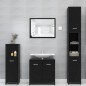 vidaXL 3-tlg. Badmöbel-Set Schwarz Holzwerkstoff vidaXL 3-tlg. Badmöbel-Set Schwarz Holzwerkstoff